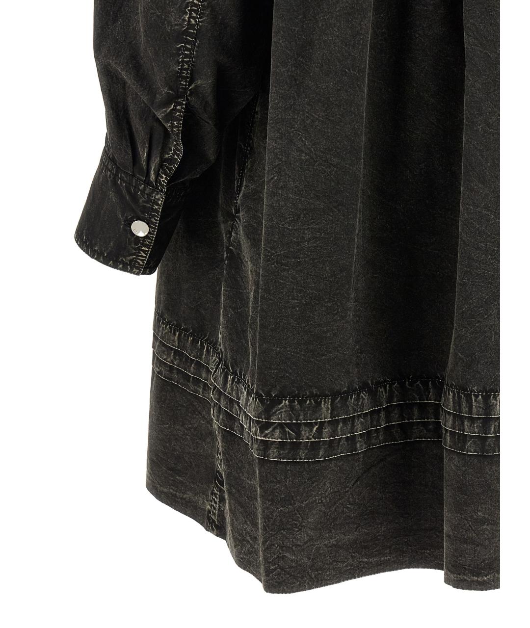 GANNI Черное хлопковое платье, фото 4