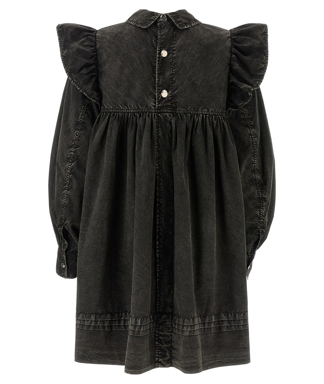 GANNI Черное хлопковое платье, фото 2