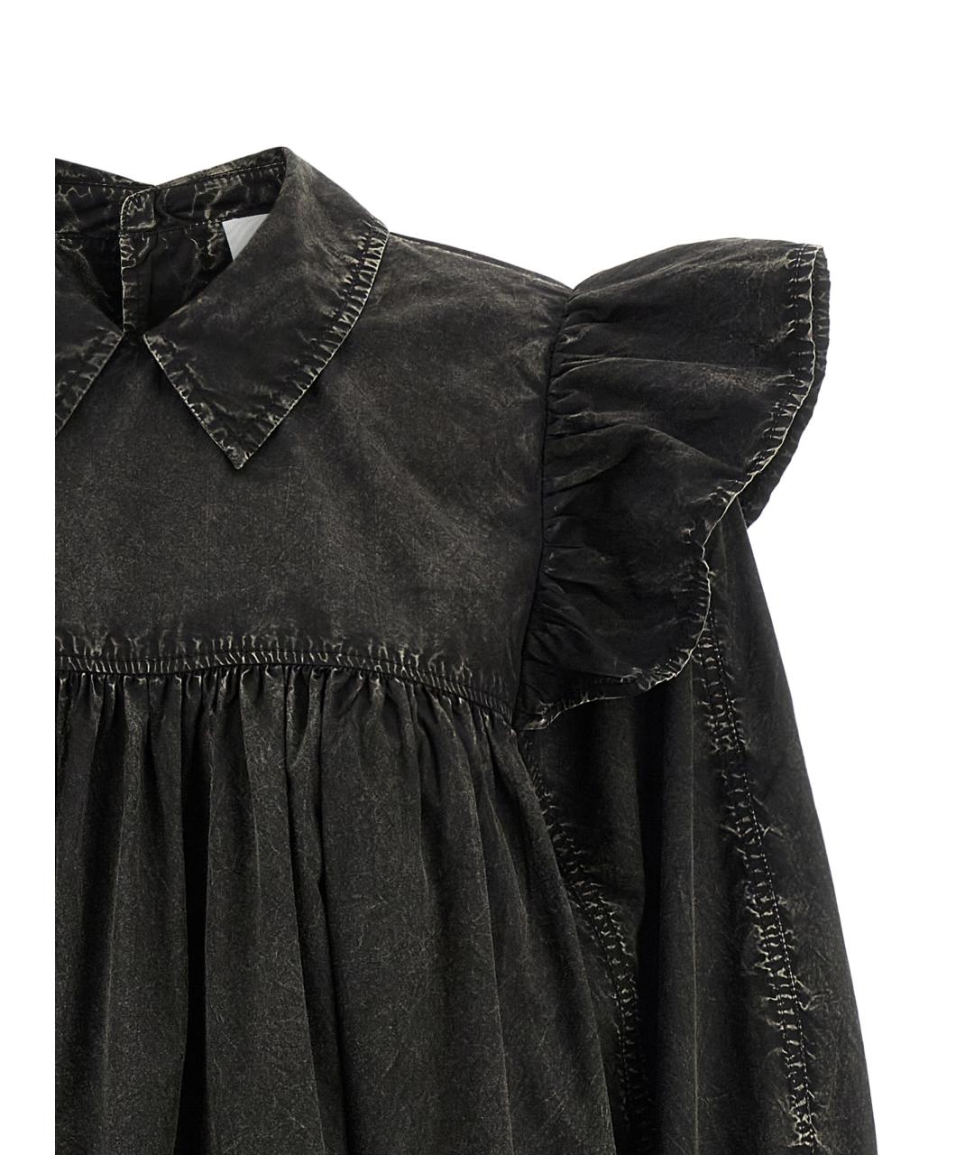 GANNI Черное хлопковое платье, фото 3