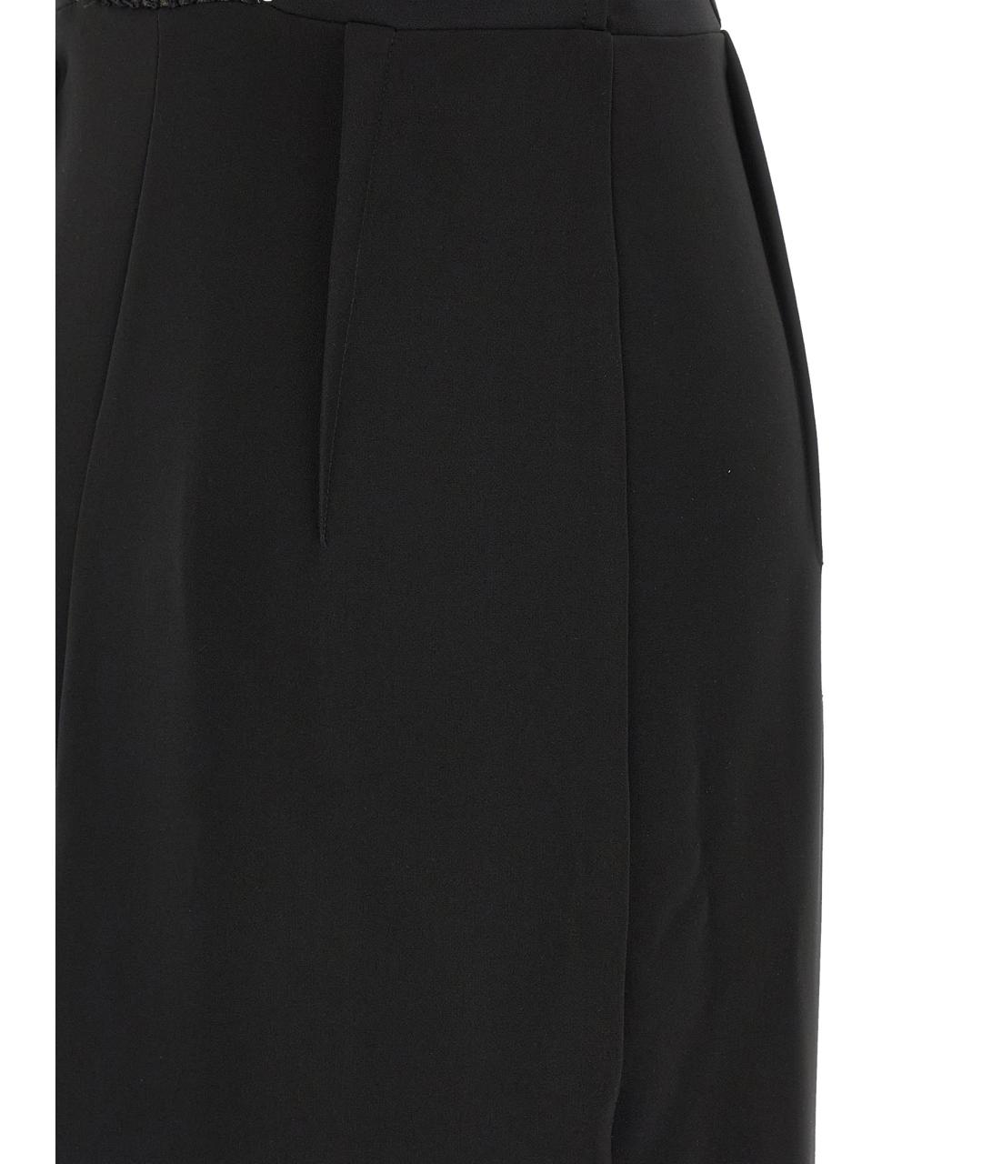 ELISABETTA FRANCHI Черное полиэстеровое платье, фото 4