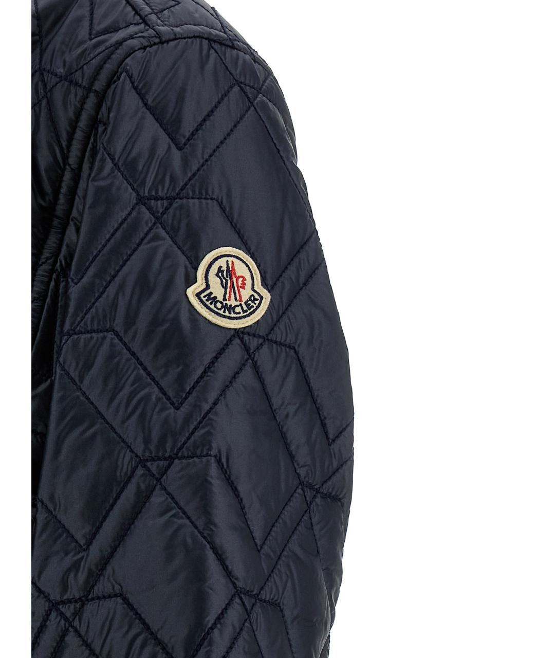 MONCLER Темно-синяя полиамидовая куртка, фото 5