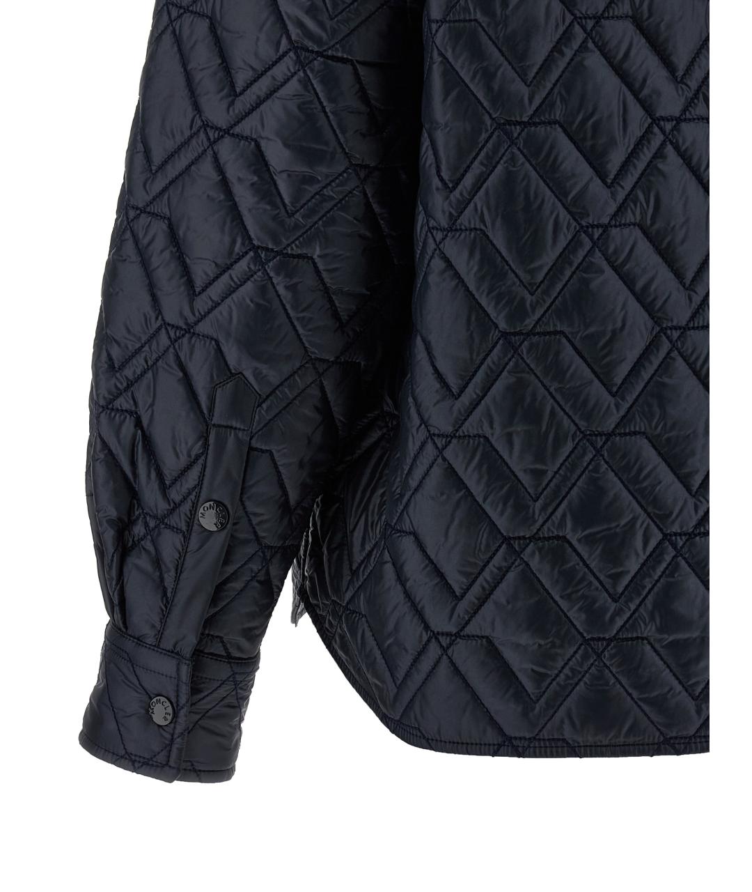 MONCLER Темно-синяя полиамидовая куртка, фото 4