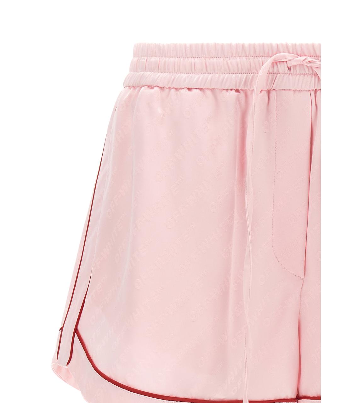 OFF-WHITE Розовые вискозные шорты, фото 3
