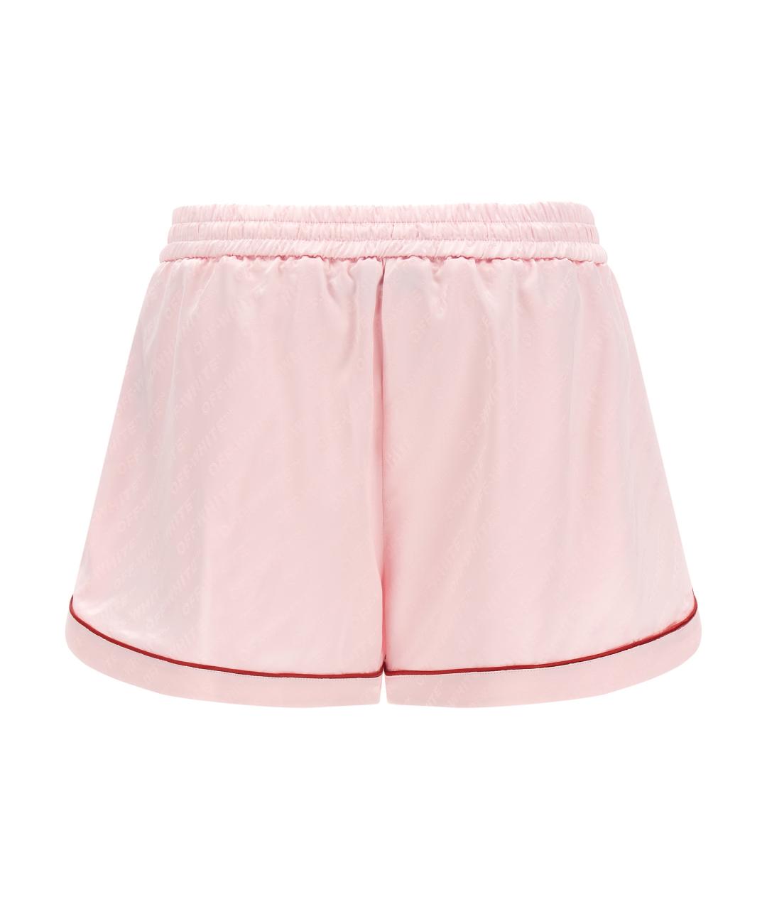 OFF-WHITE Розовые вискозные шорты, фото 2