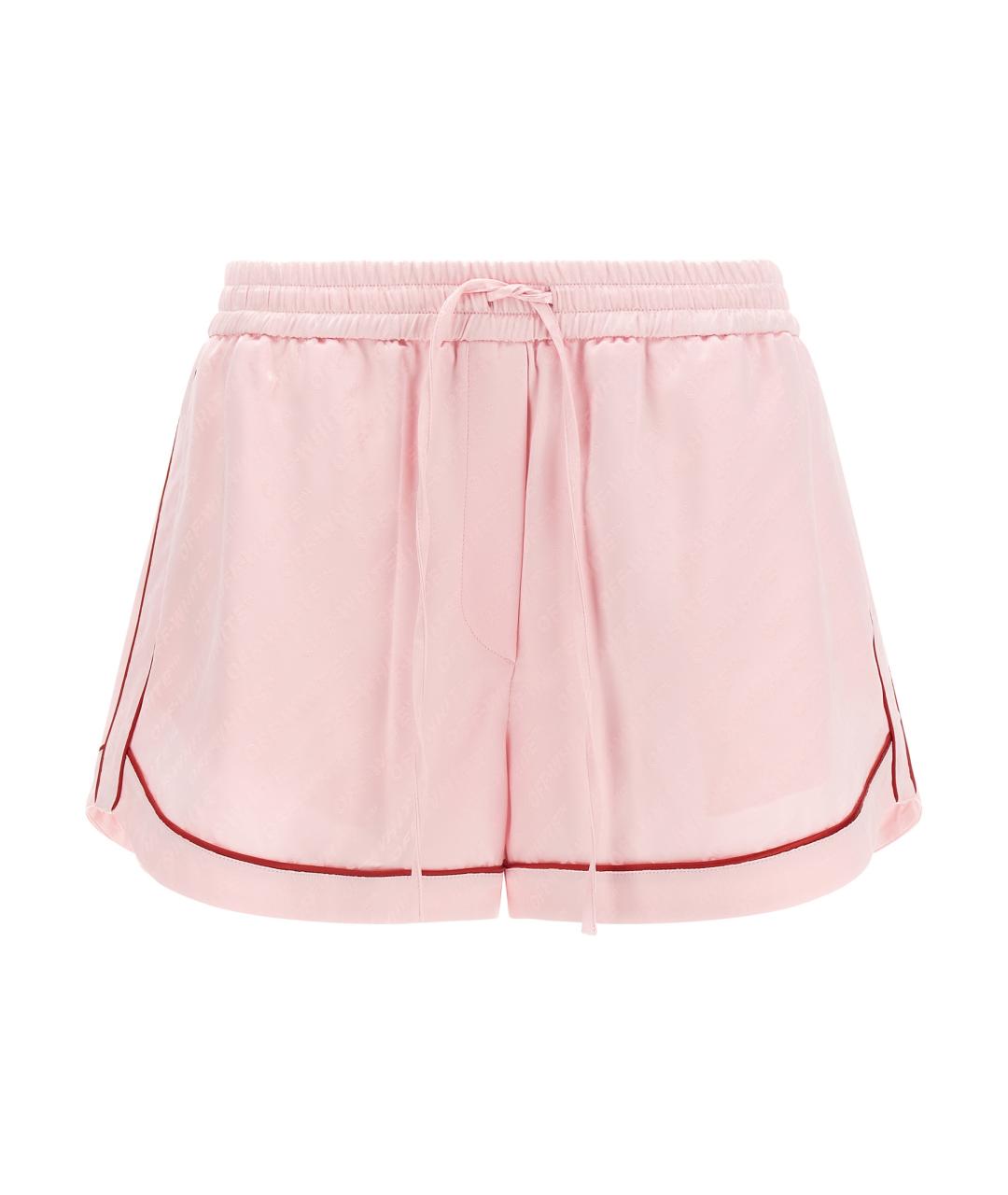 OFF-WHITE Розовые вискозные шорты, фото 1