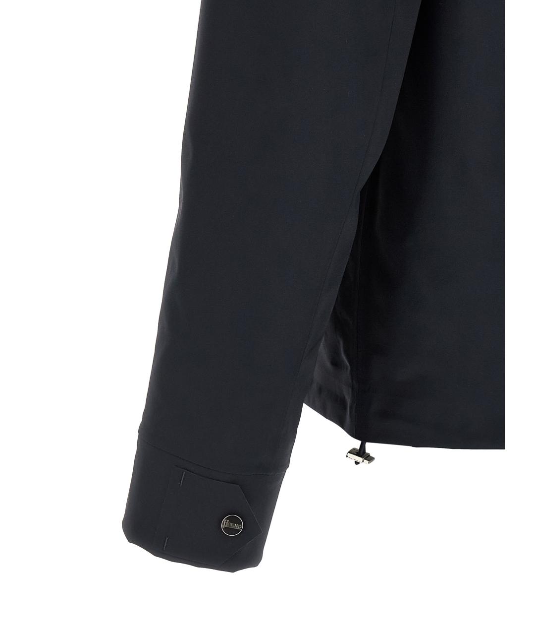 HERNO Темно-синяя полиамидовая куртка, фото 4