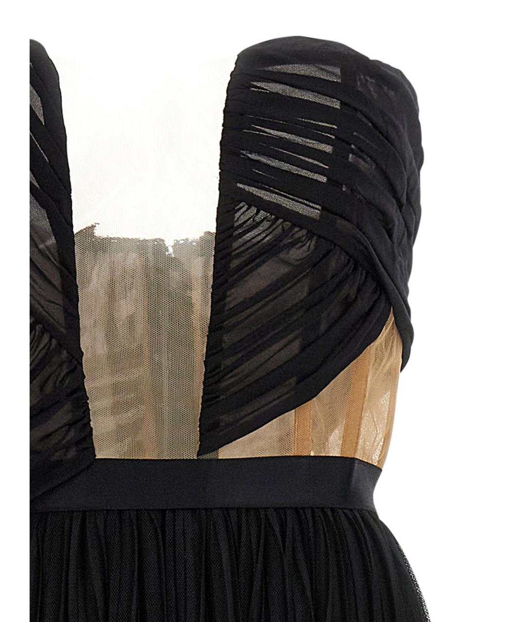 NENSI DOJAKA Черное вискозное вечернее платье, фото 3