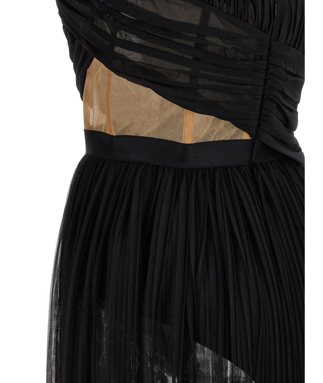 NENSI DOJAKA Черное вискозное вечернее платье, фото 4