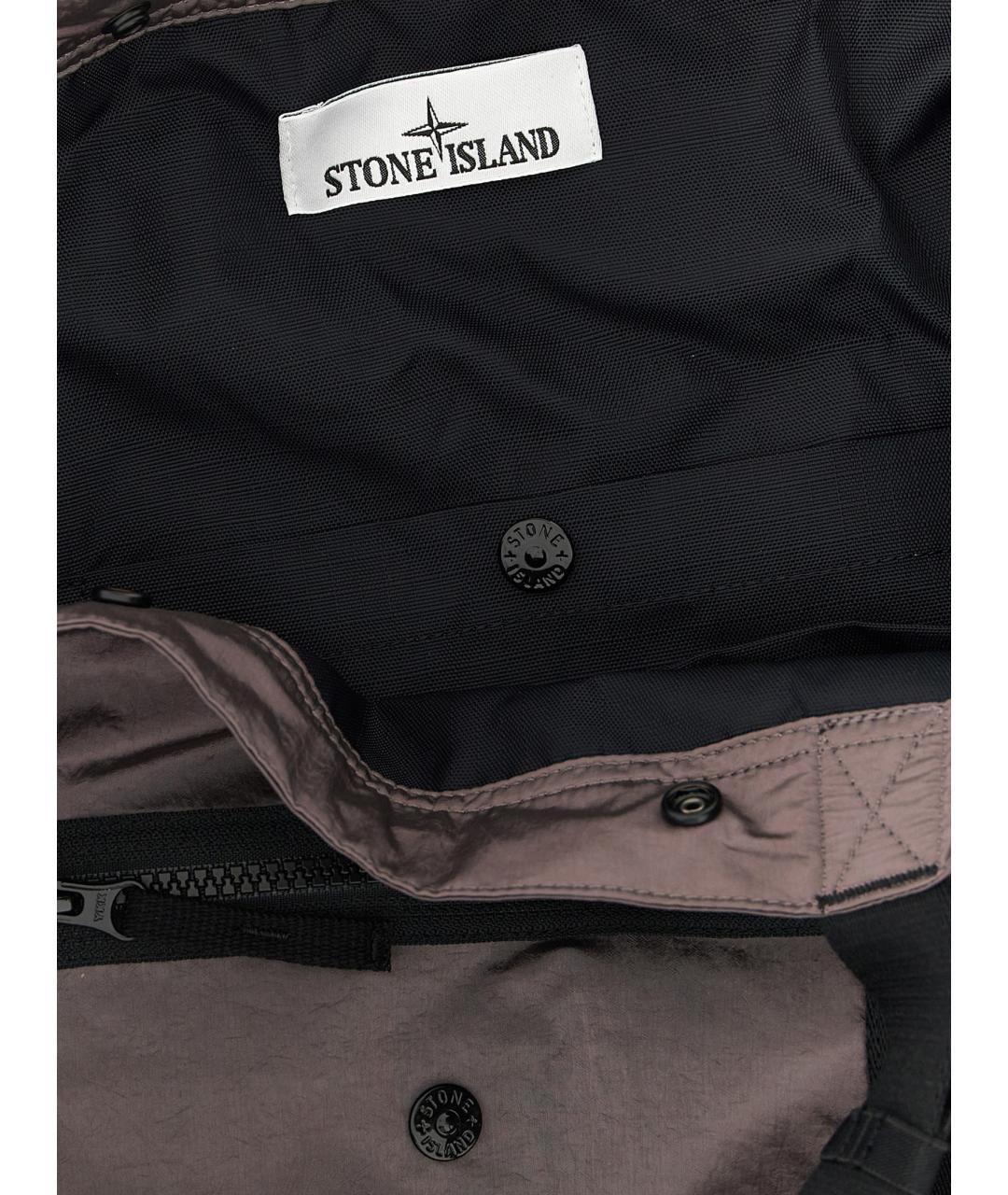 STONE ISLAND Фиолетовая тканевая сумка тоут, фото 4