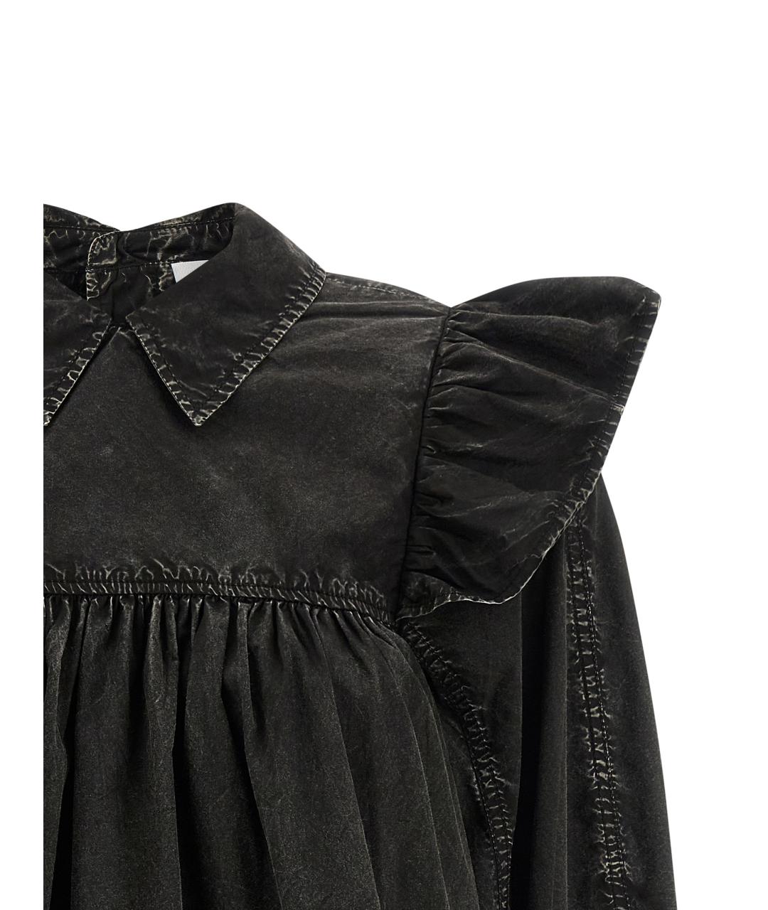 GANNI Черная хлопковая блузы, фото 3