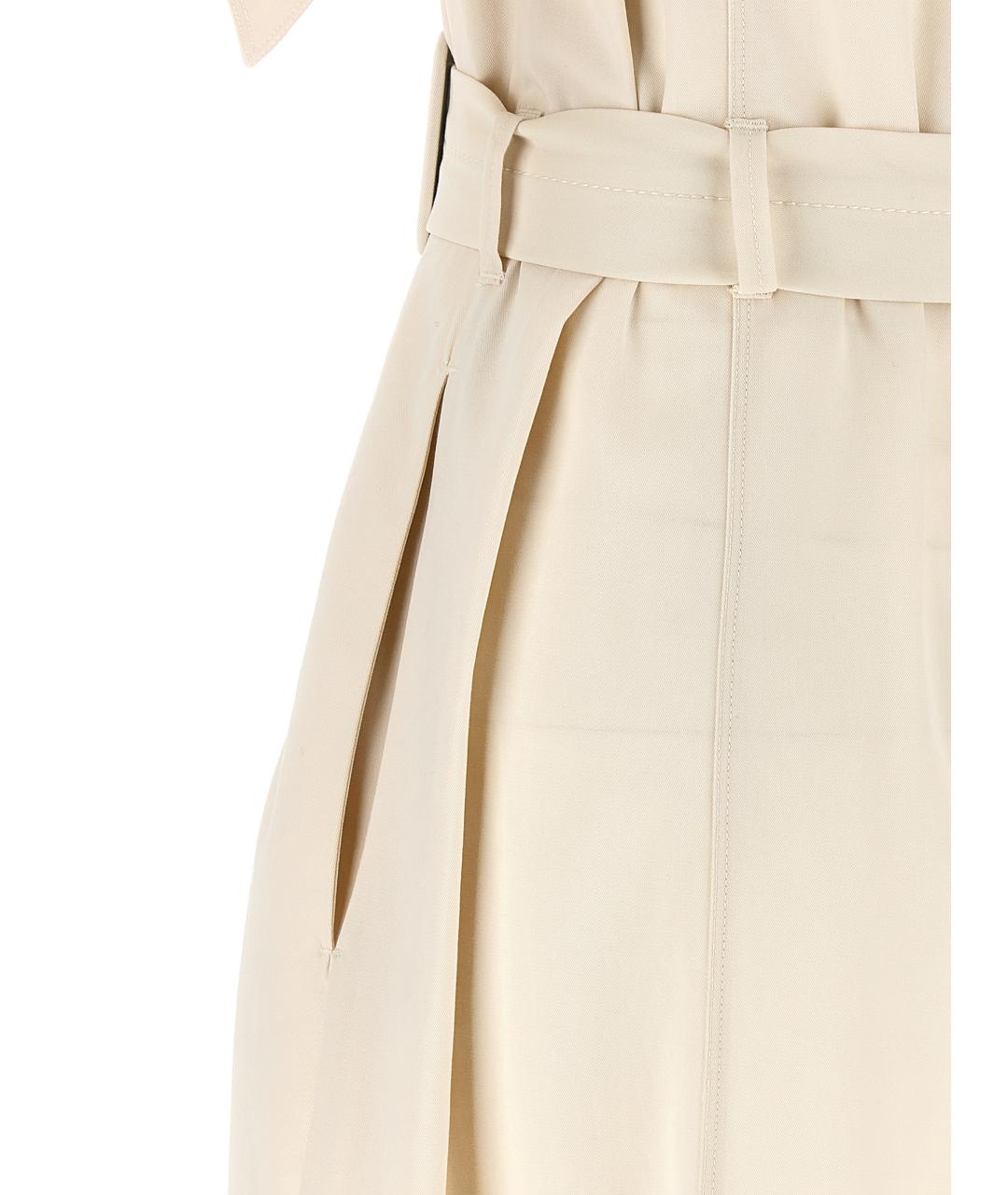 PINKO Бежевое хлопковое повседневное платье, фото 4