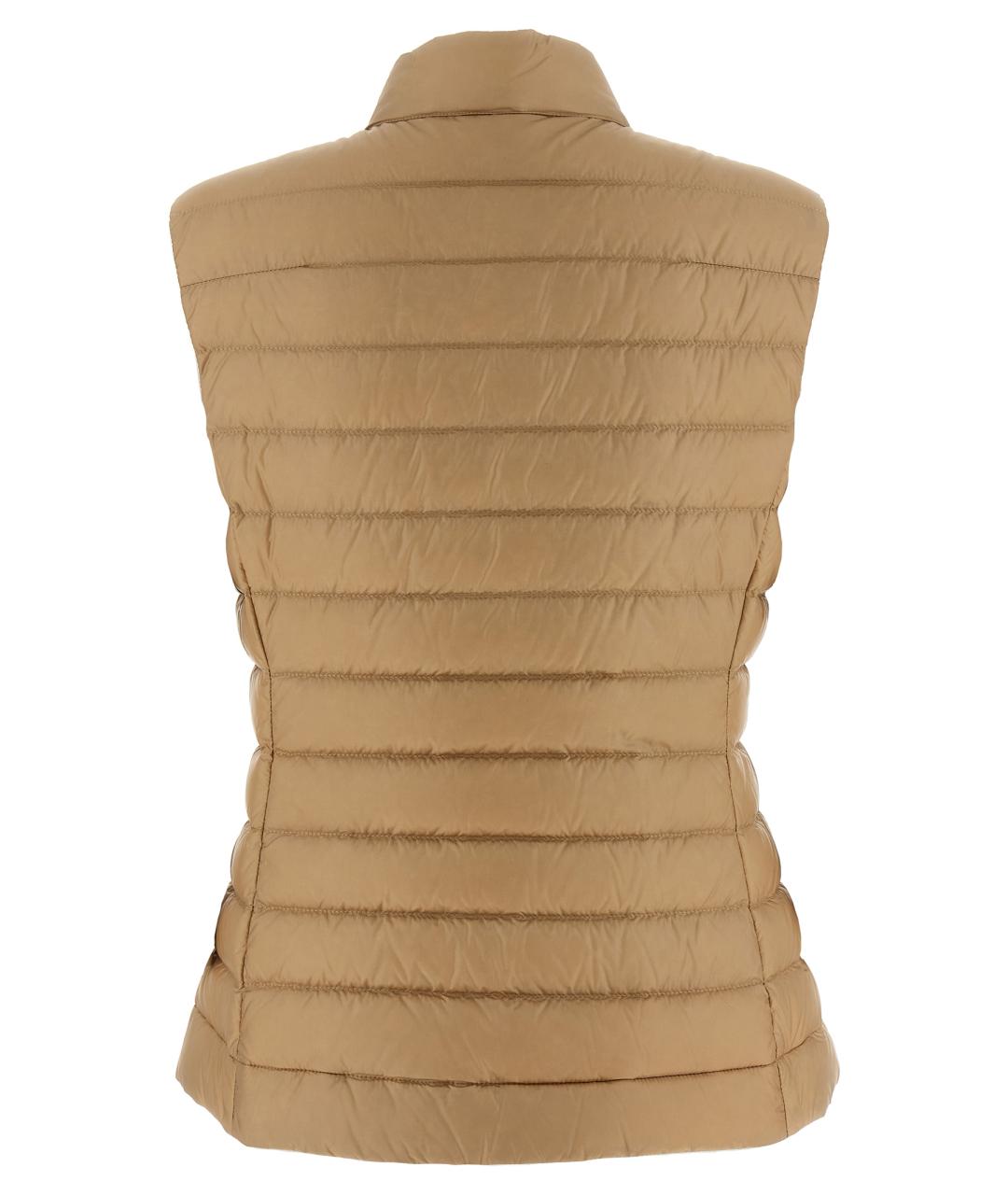 MONCLER Бежевый полиамидовый жилет, фото 2