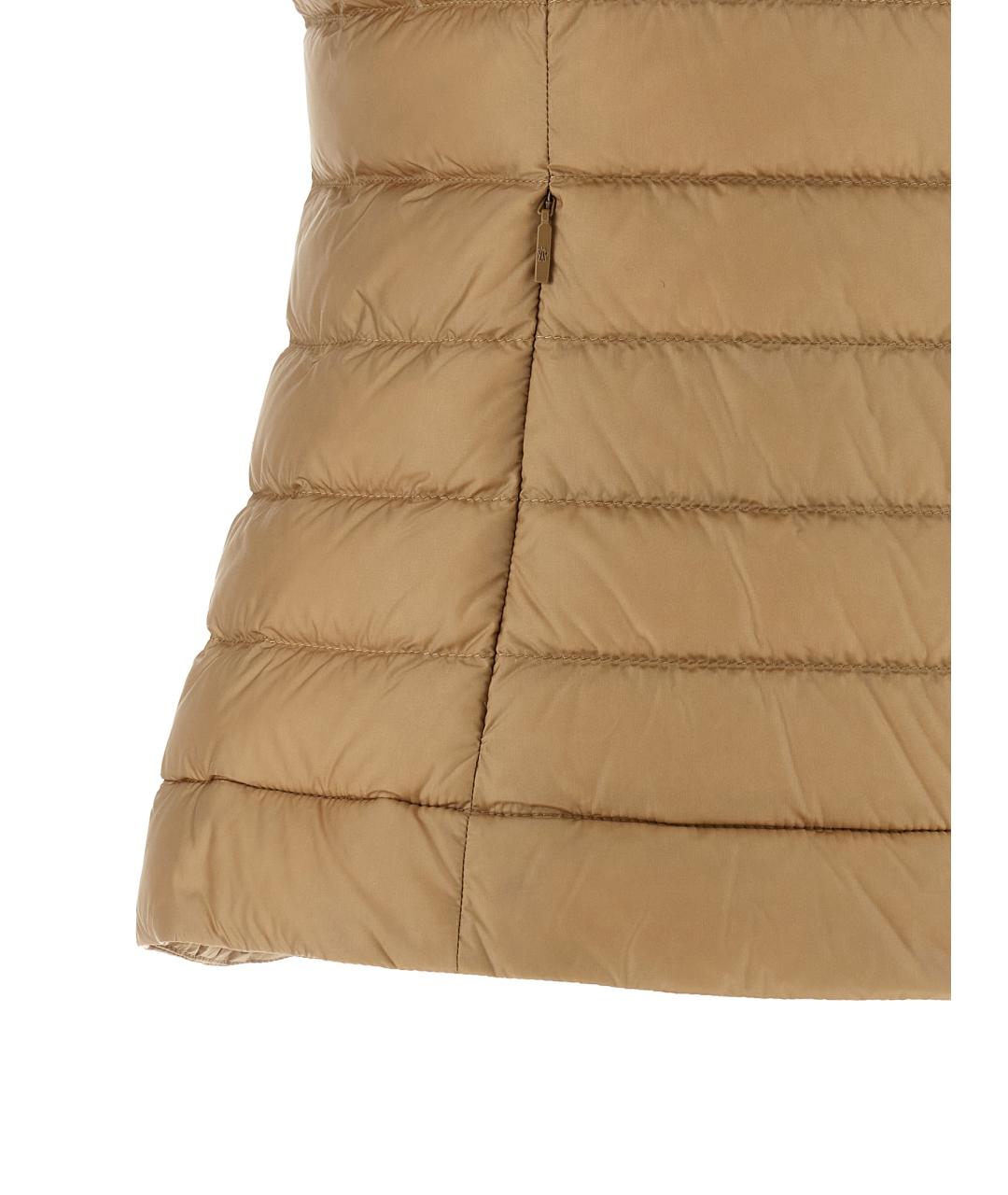 MONCLER Бежевый полиамидовый жилет, фото 4