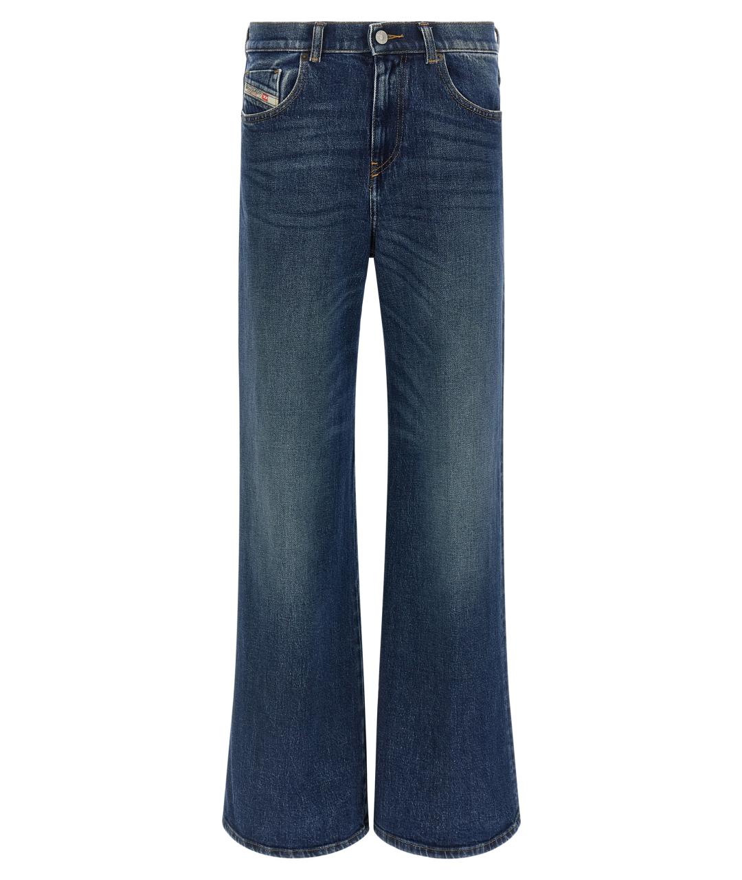 DIESEL Синие хлопковые прямые джинсы, фото 1