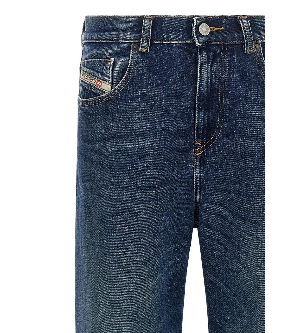 DIESEL Синие хлопковые прямые джинсы, фото 3