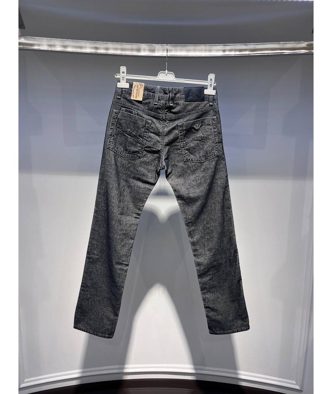 ARMANI JUNIOR Серые хлопковые детские джинсы, фото 3