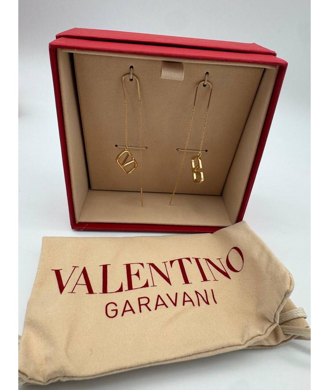 VALENTINO Золотые латунные серьги, фото 2