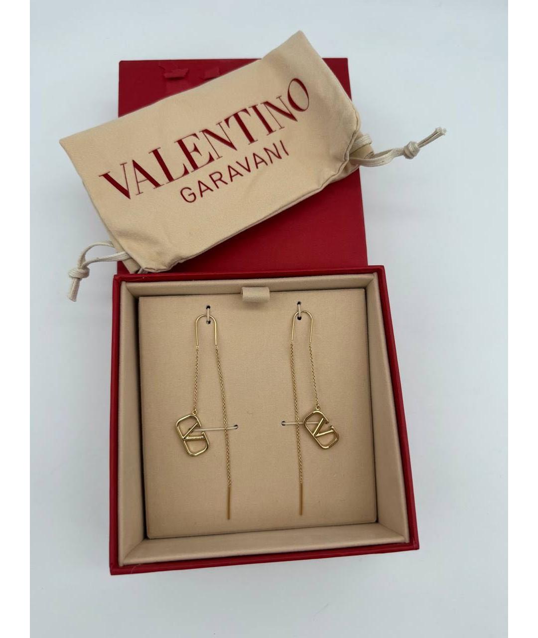 VALENTINO Золотые латунные серьги, фото 3