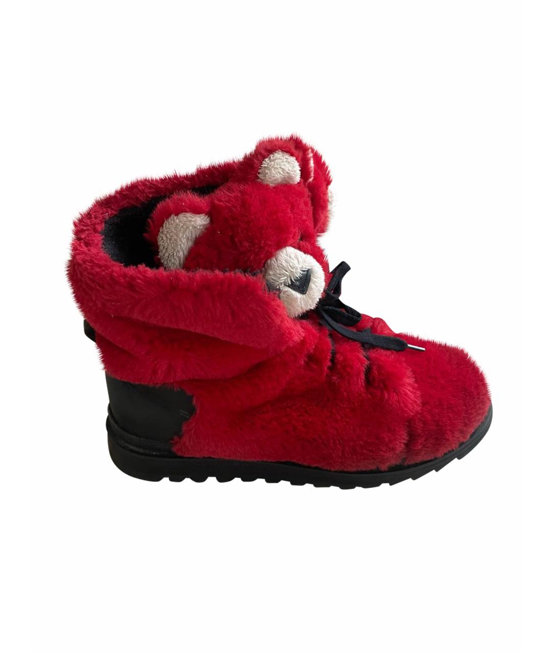 DOLCE&GABBANA Красные кожаные ботинки, фото 1