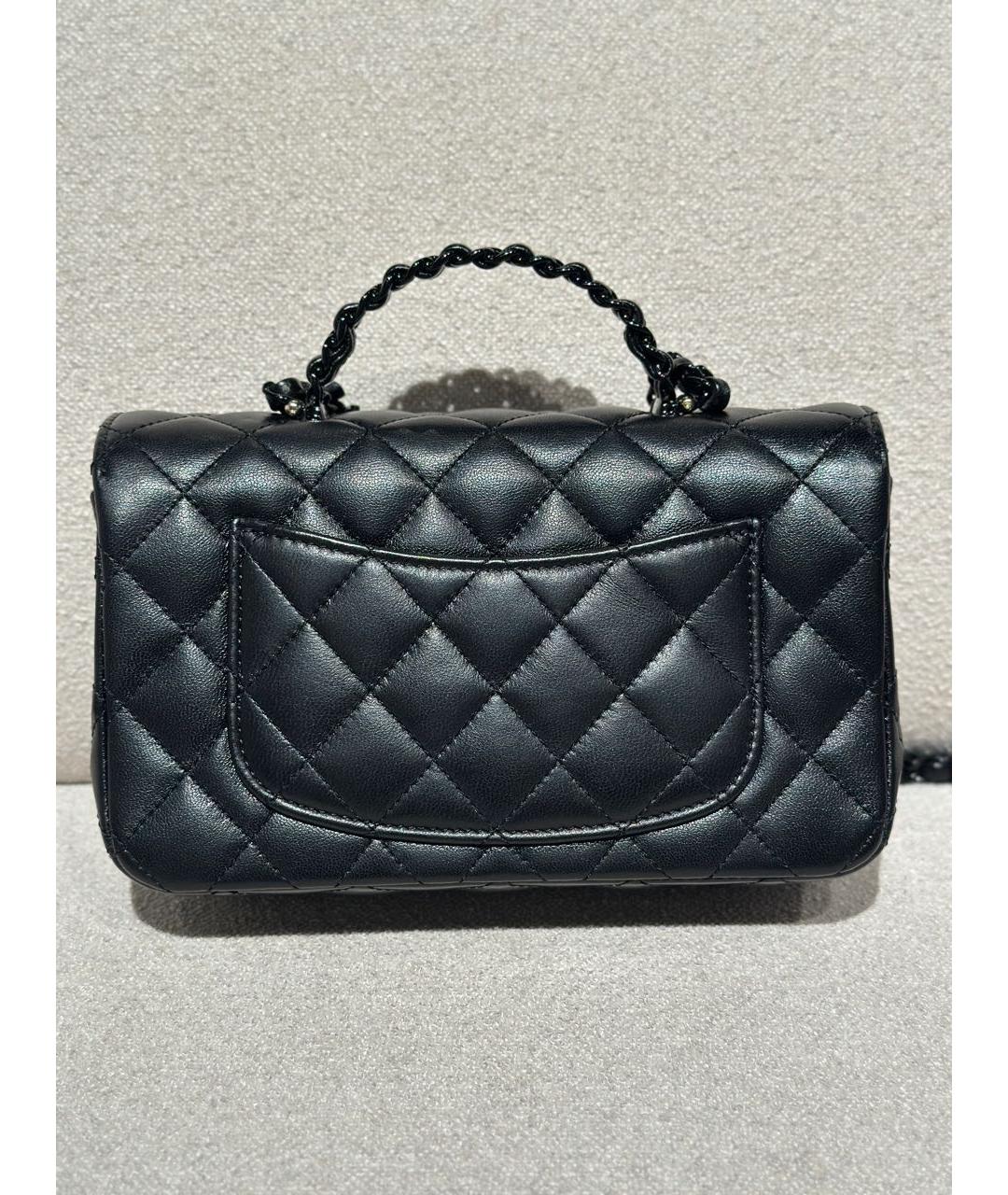 CHANEL Черная кожаная сумка через плечо, фото 4