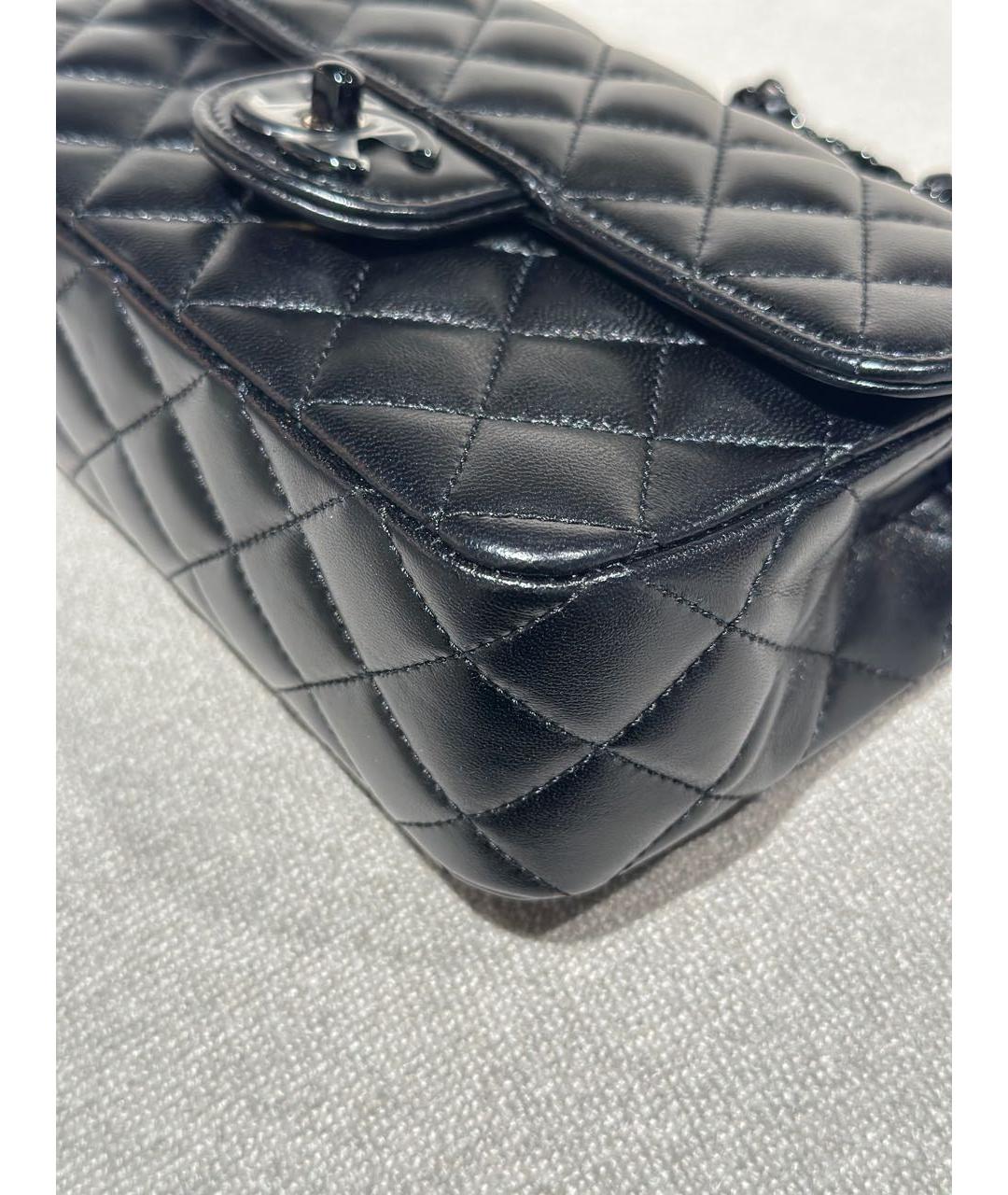 CHANEL Черная кожаная сумка через плечо, фото 5