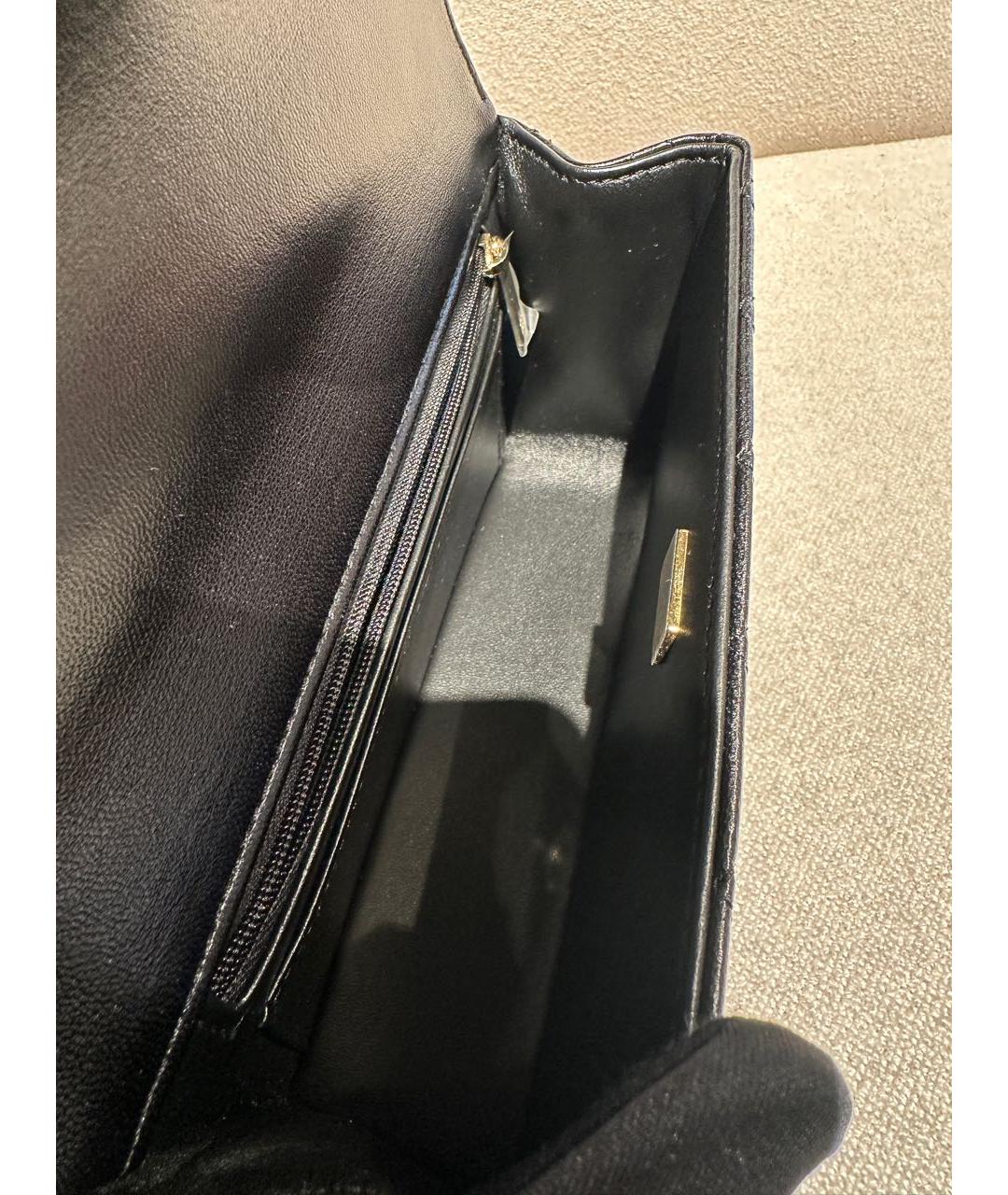 CHANEL Черная кожаная сумка через плечо, фото 8