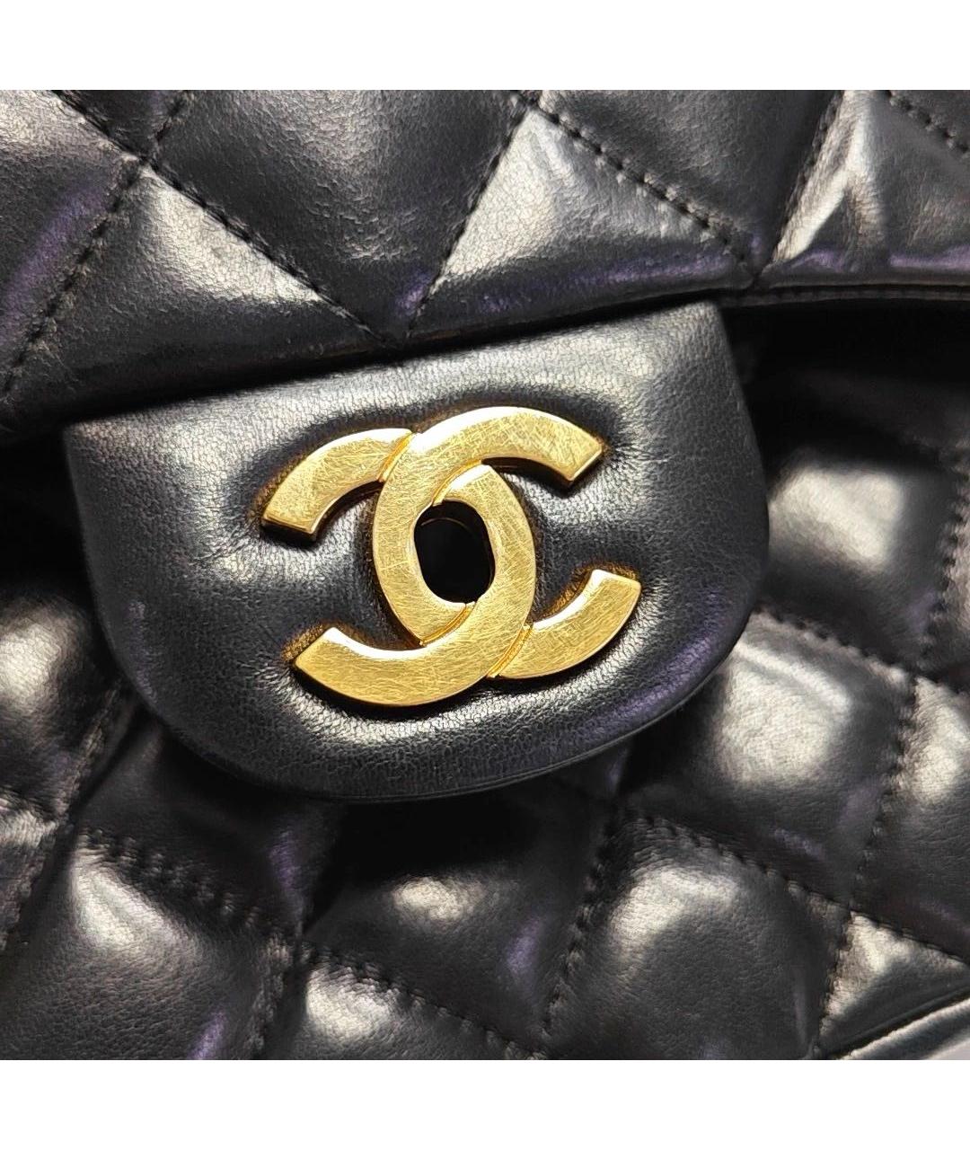 CHANEL Черная кожаная сумка через плечо, фото 8