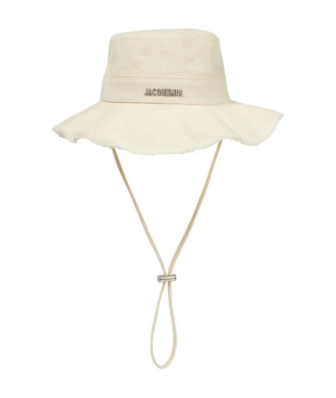 JACQUEMUS Белая хлопковая панама, фото 1