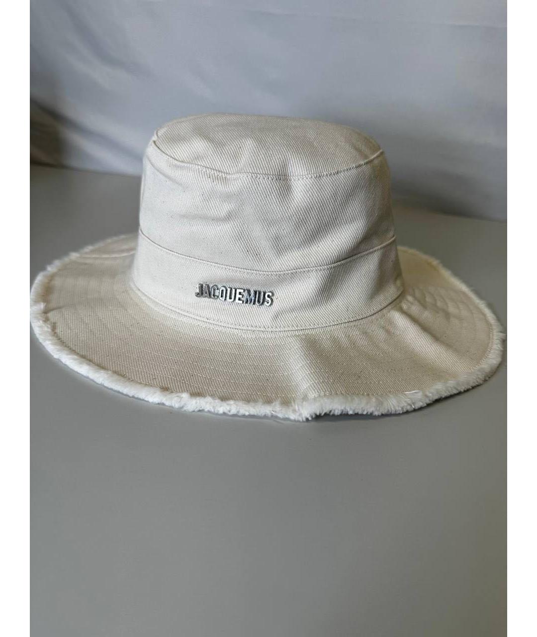 JACQUEMUS Белая хлопковая панама, фото 3