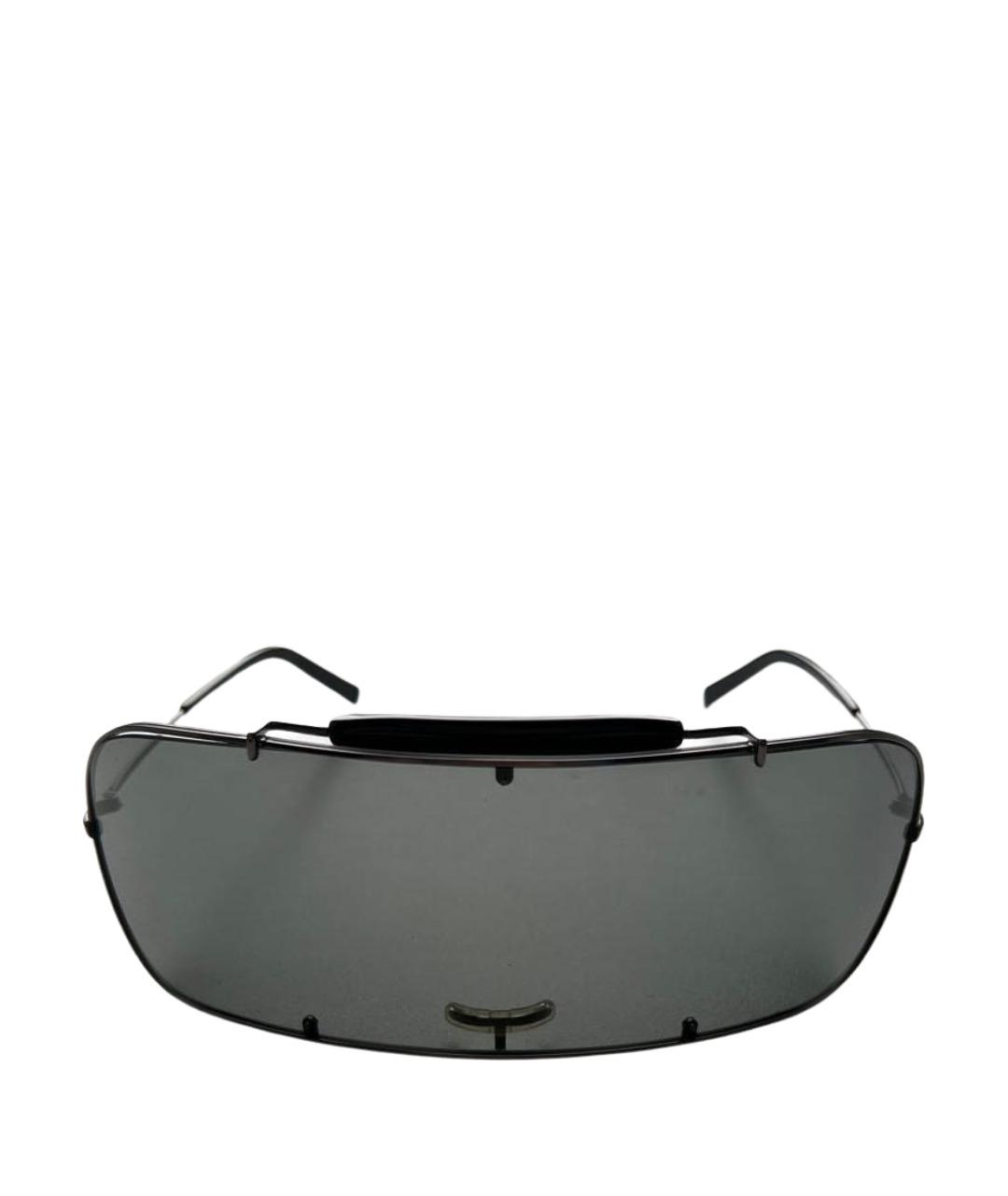 MAISON MARGIELA Черные металлические солнцезащитные очки, фото 1