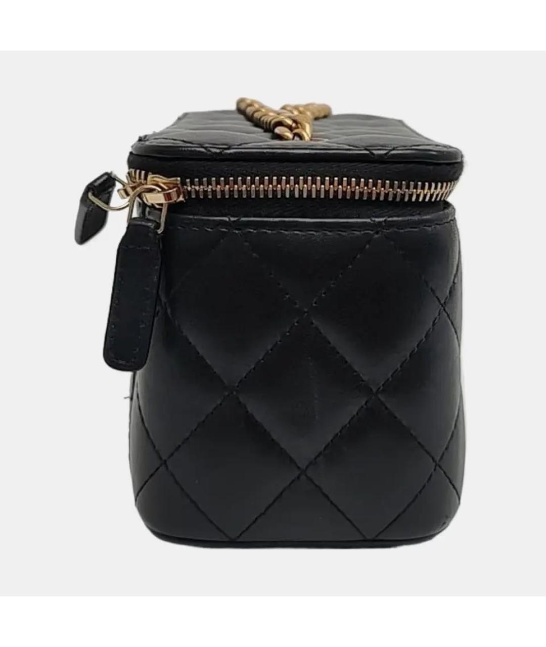 CHANEL Черная кожаная сумка через плечо, фото 3