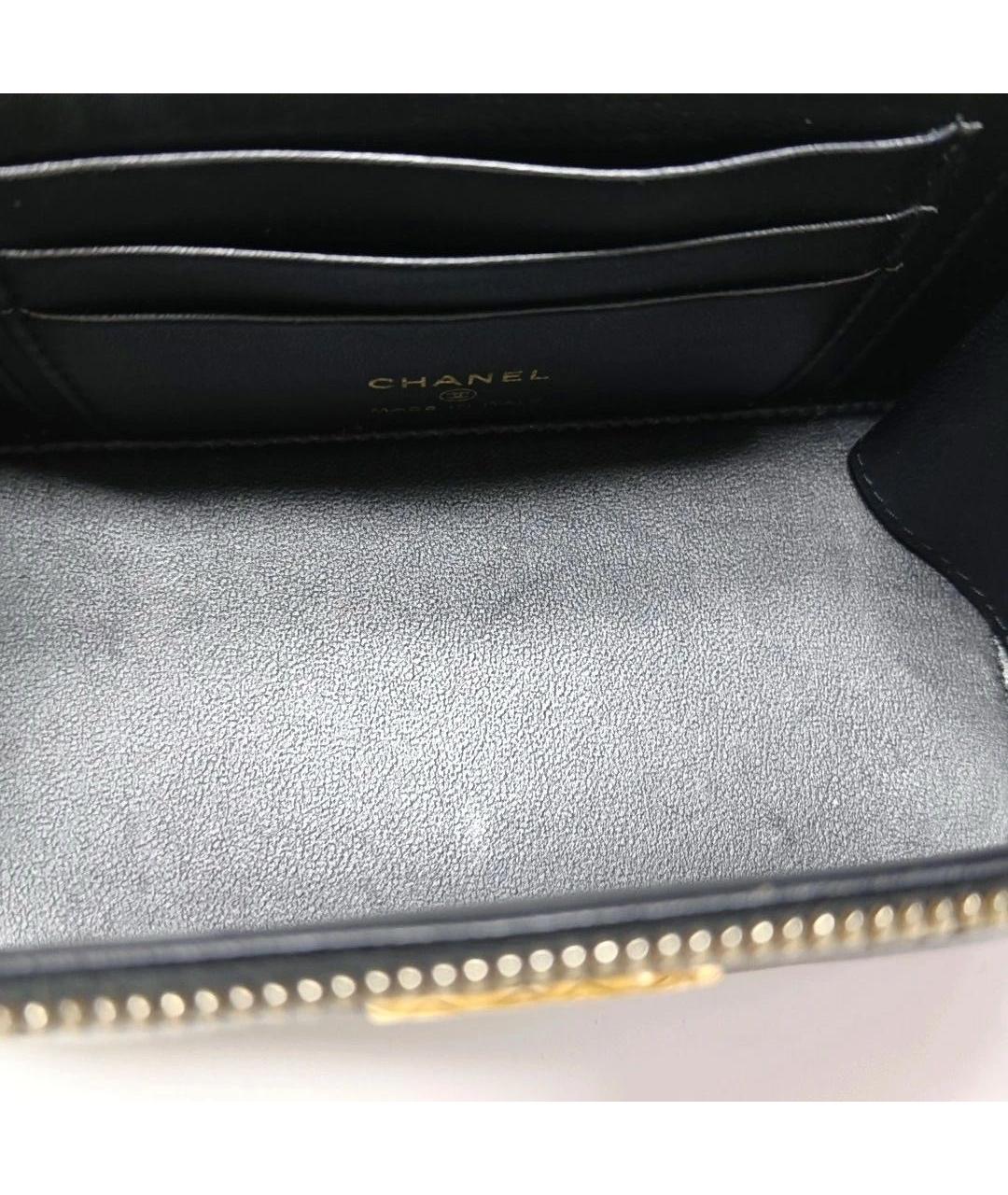 CHANEL Черная кожаная сумка через плечо, фото 7