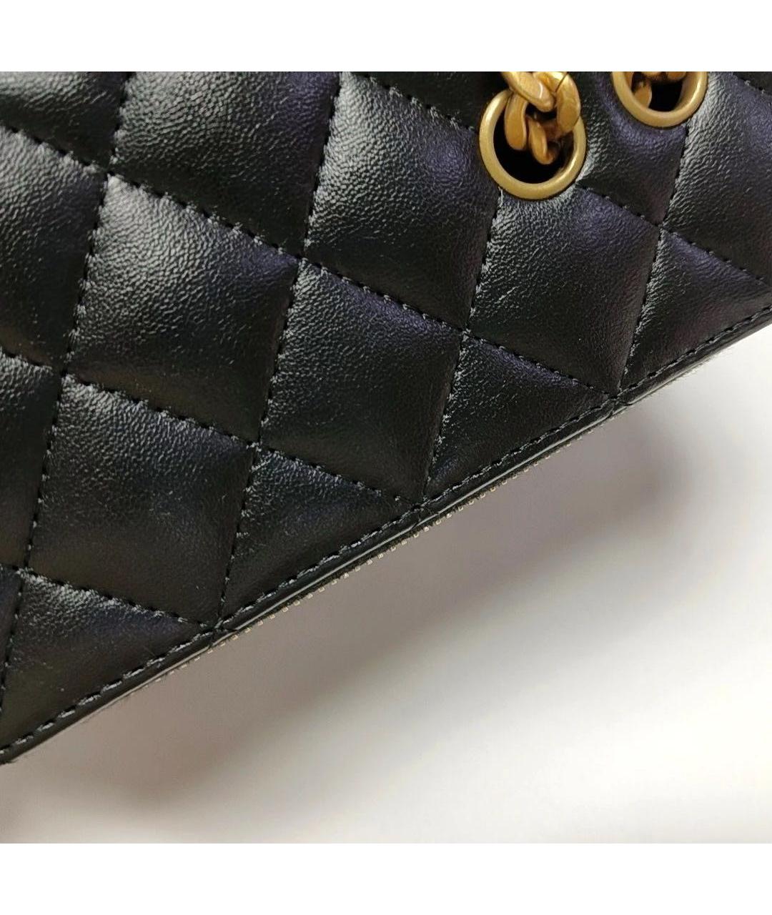 CHANEL Черная кожаная сумка через плечо, фото 5