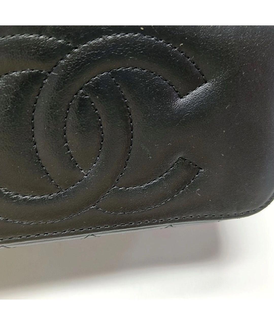 CHANEL Черная кожаная сумка через плечо, фото 6