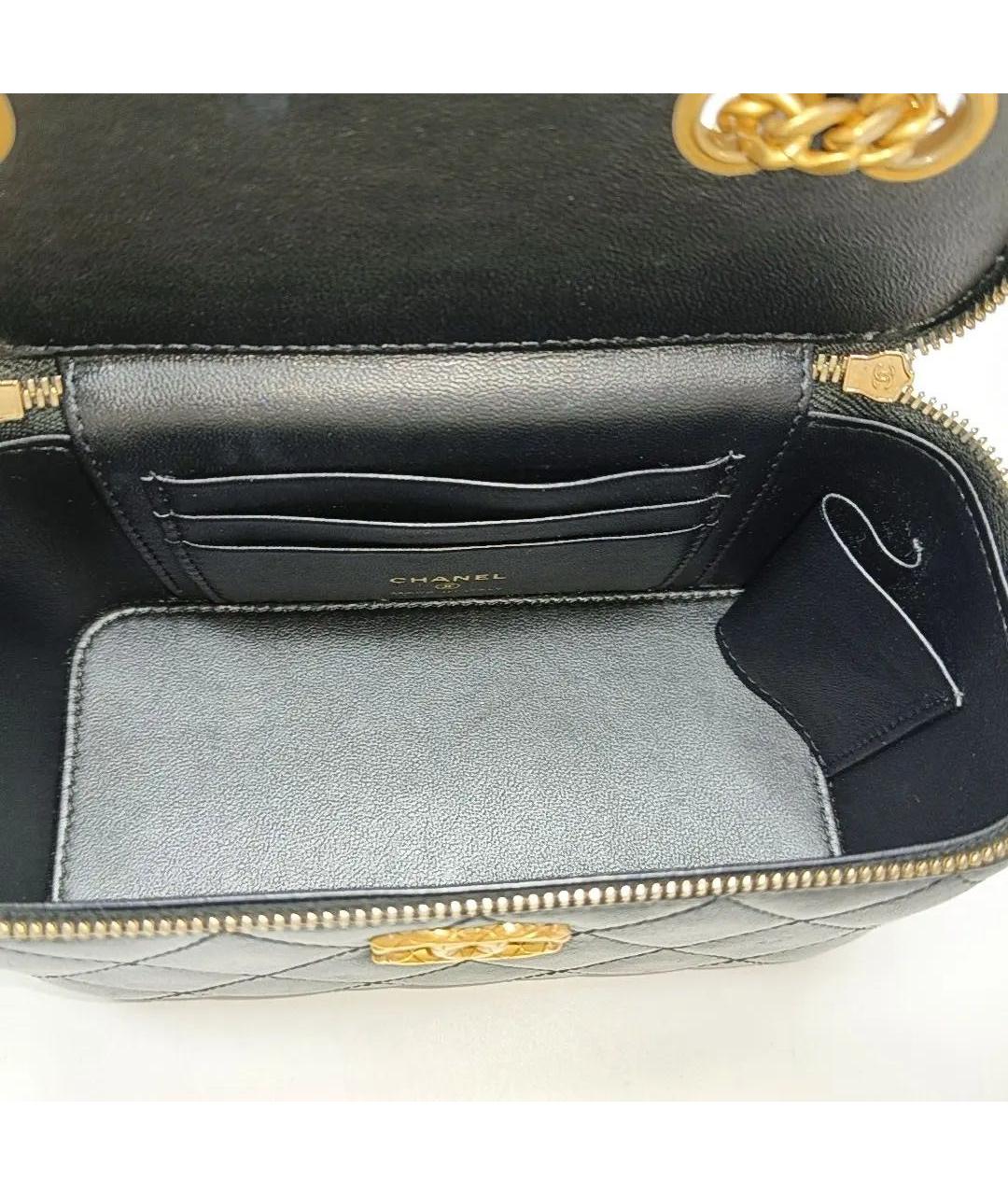 CHANEL Черная кожаная сумка через плечо, фото 4