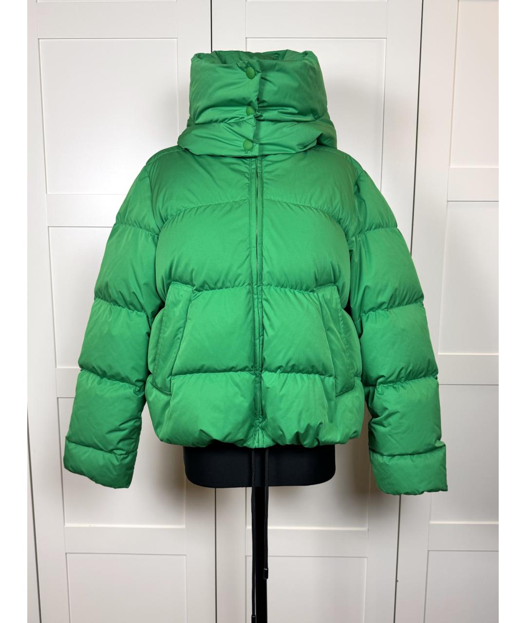 SPORTMAX Зеленая полиэстеровая куртка, фото 8