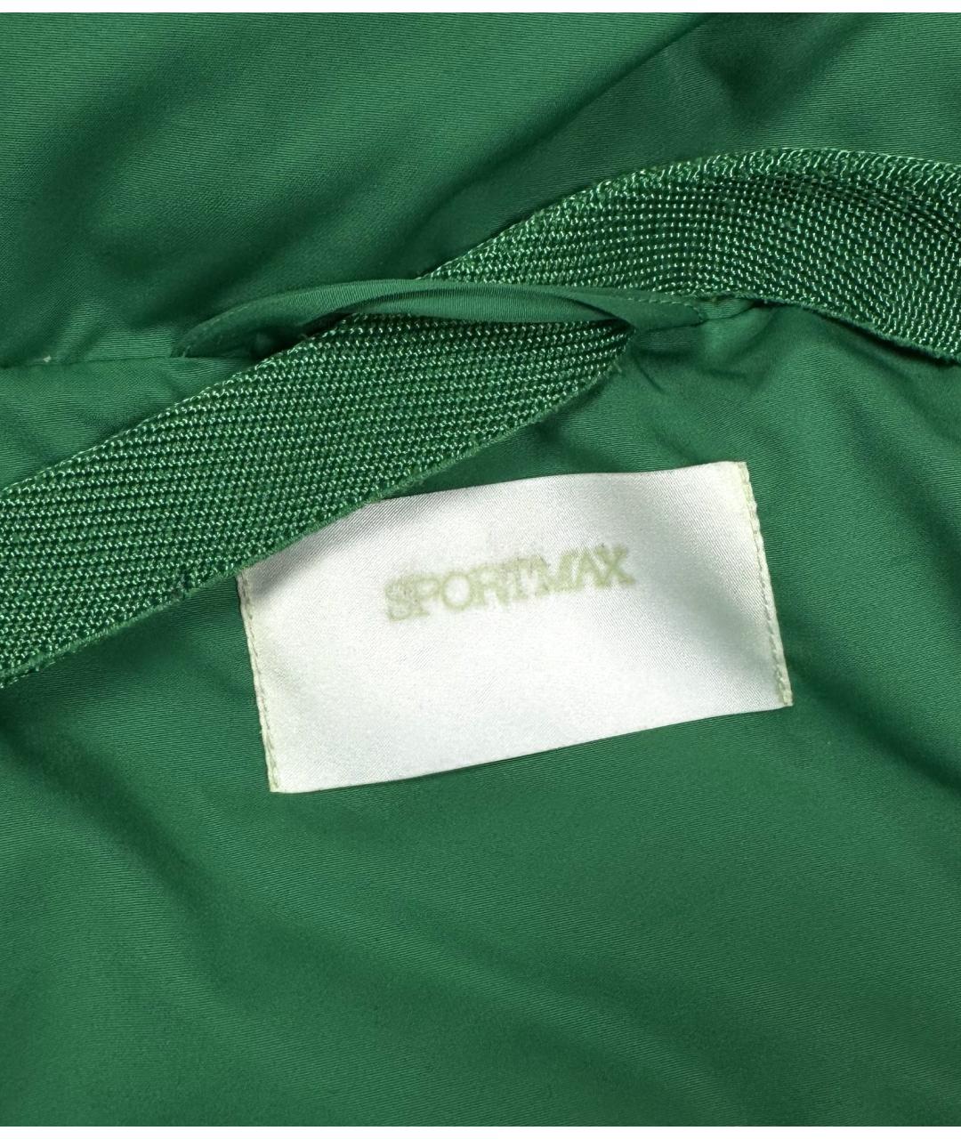 SPORTMAX Зеленая полиэстеровая куртка, фото 6