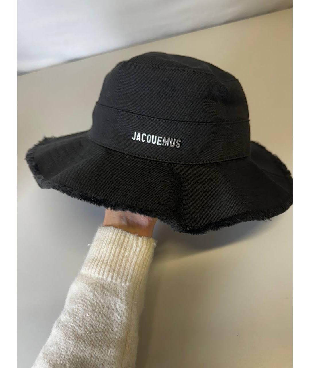 JACQUEMUS Черная хлопковая шляпа, фото 2