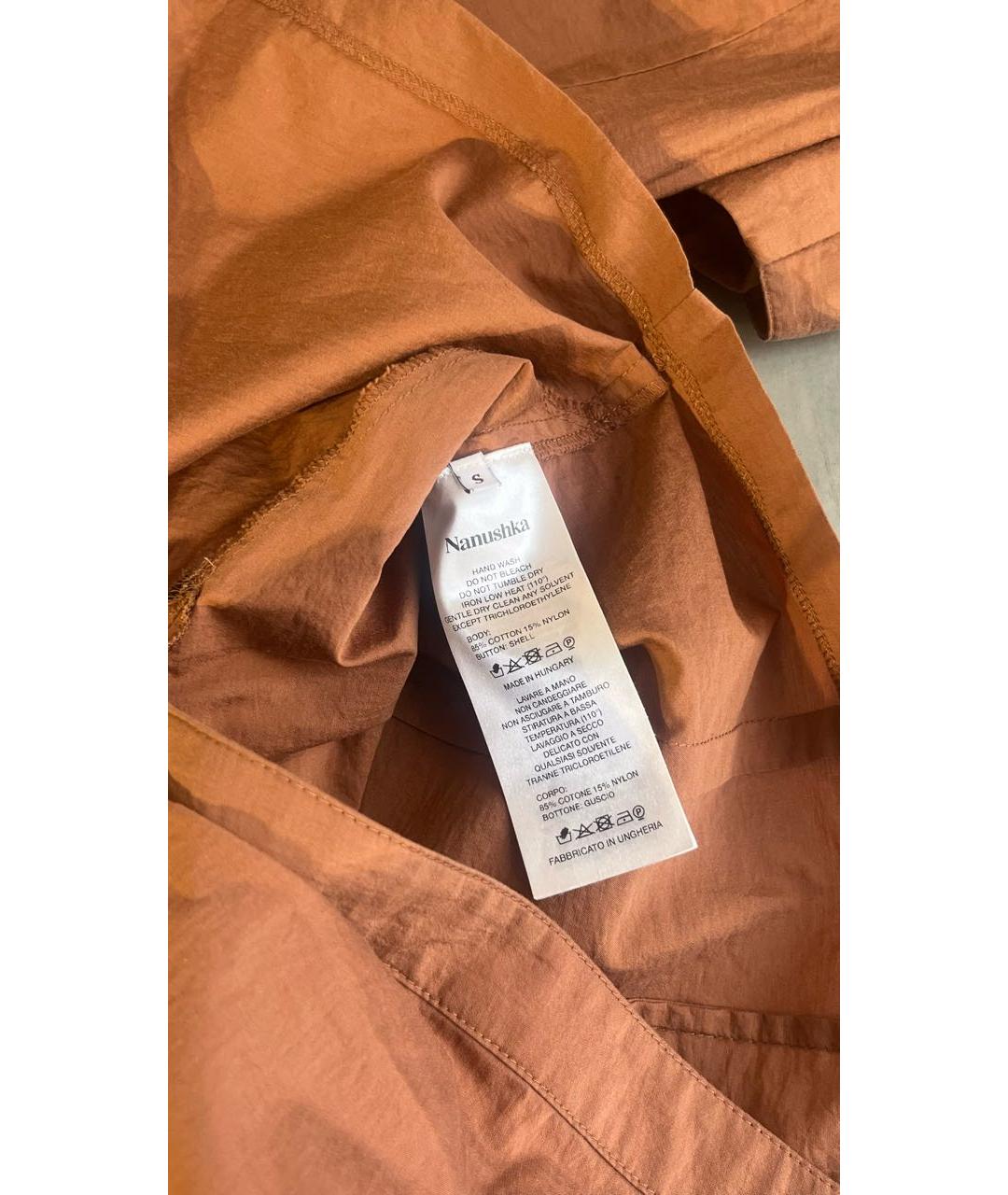 NANUSHKA Оранжевая хлопковая рубашка, фото 6