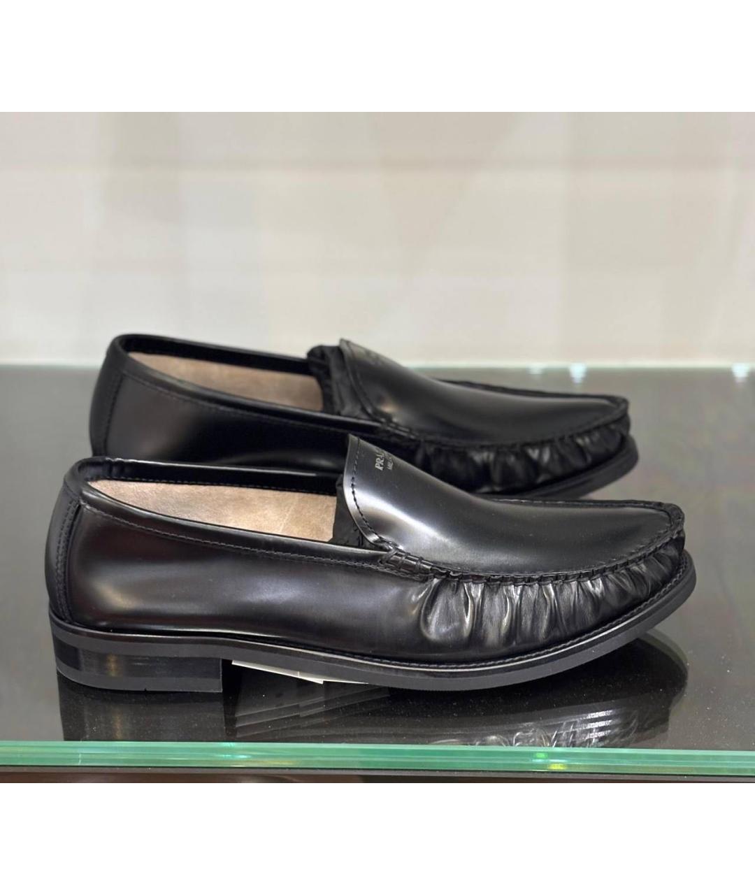 PRADA Черные кожаные лоферы, фото 3
