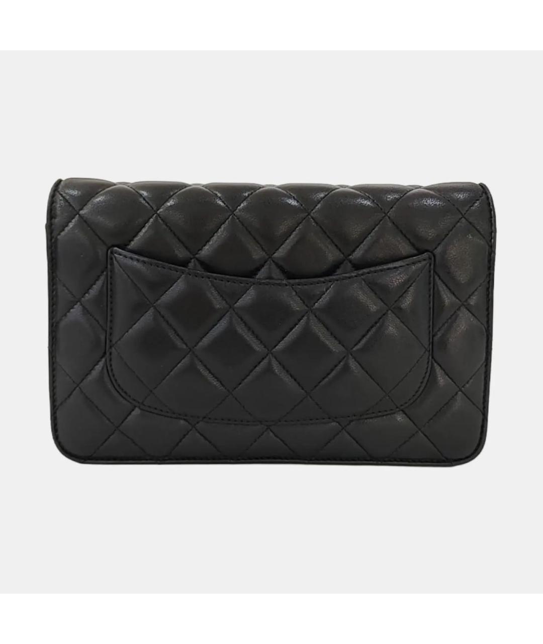 CHANEL Черная кожаная сумка через плечо, фото 4