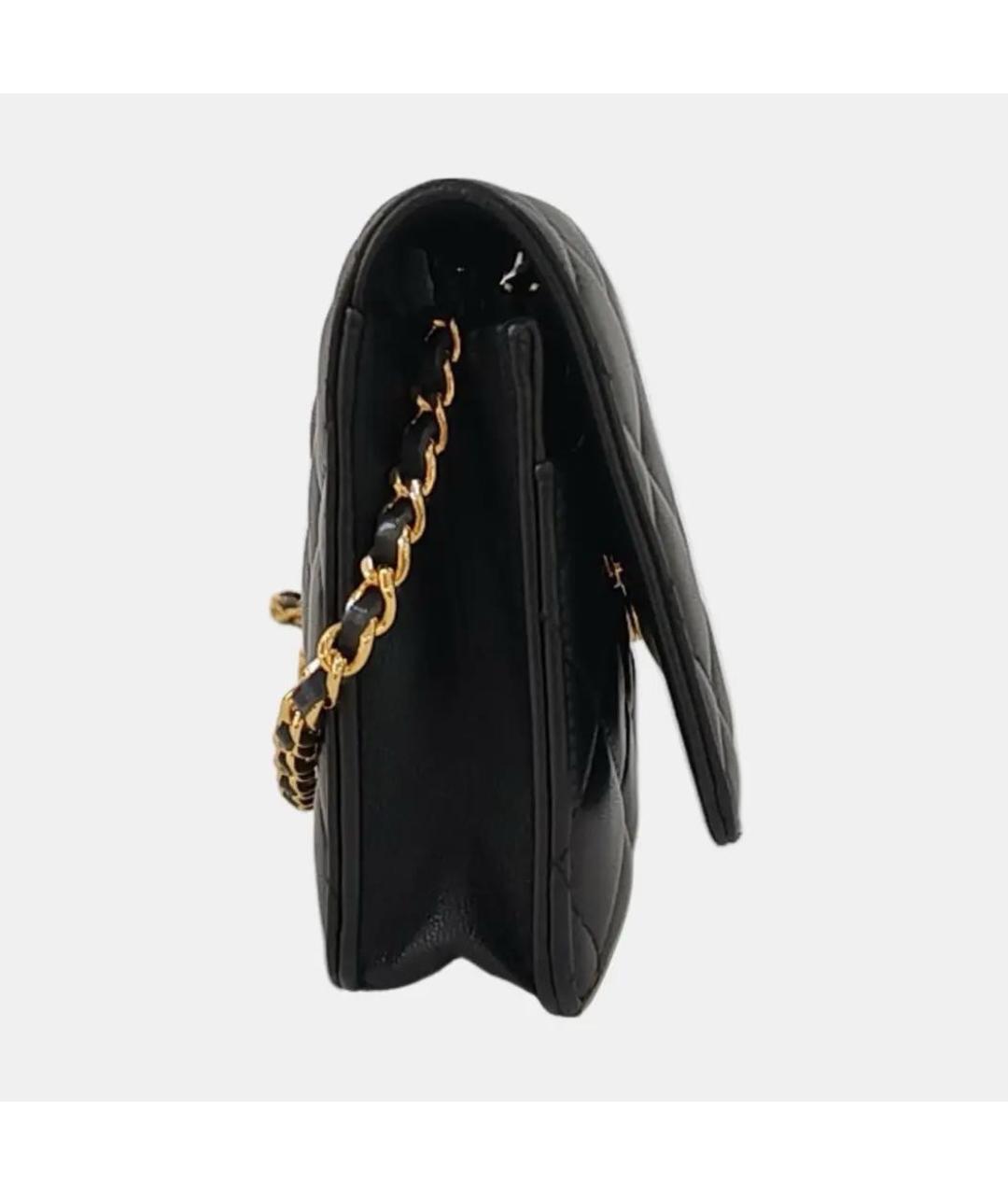 CHANEL Черная кожаная сумка через плечо, фото 3