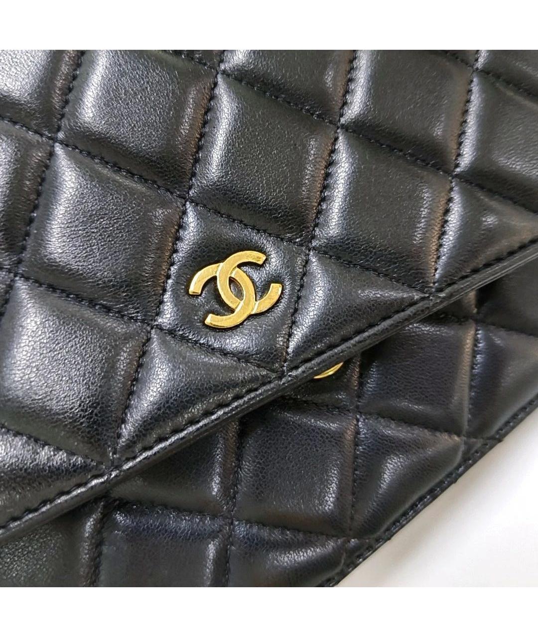 CHANEL Черная кожаная сумка через плечо, фото 7