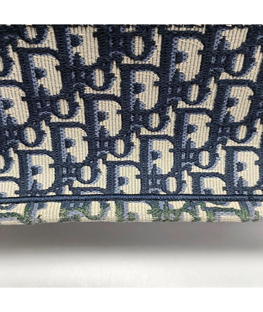 CHRISTIAN DIOR Синяя тканевая сумка тоут, фото 5