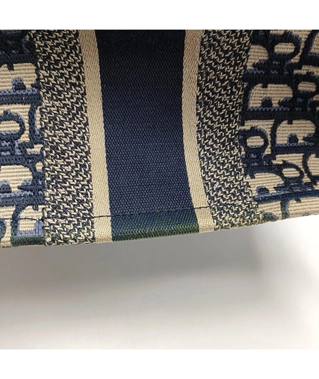 CHRISTIAN DIOR Синяя тканевая сумка тоут, фото 7