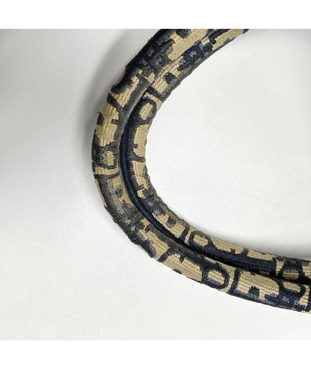 CHRISTIAN DIOR Синяя тканевая сумка тоут, фото 6