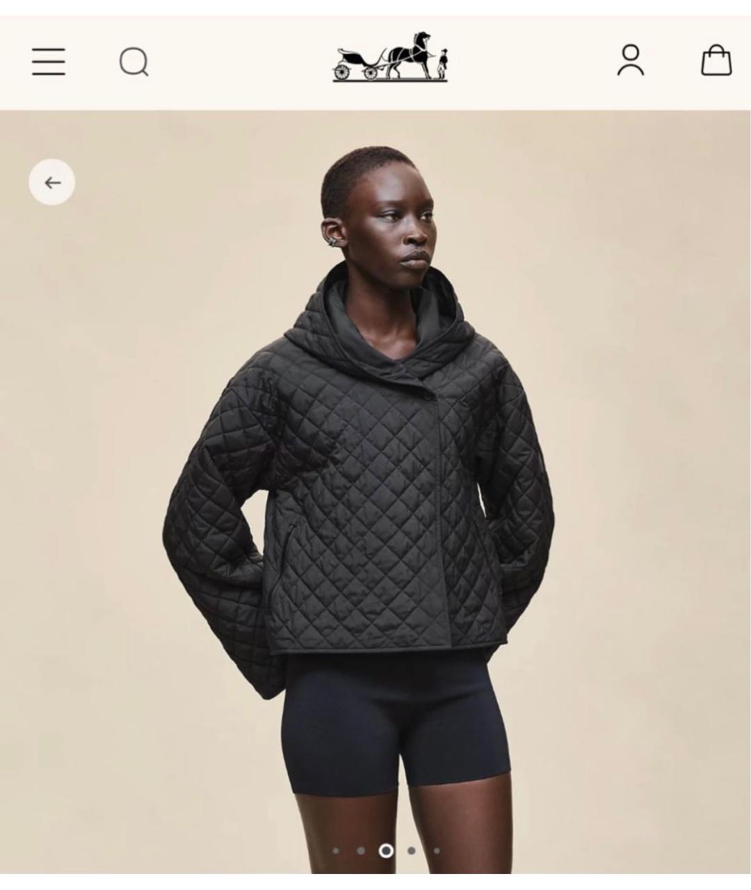 HERMES Черная полиэстеровая куртка, фото 6