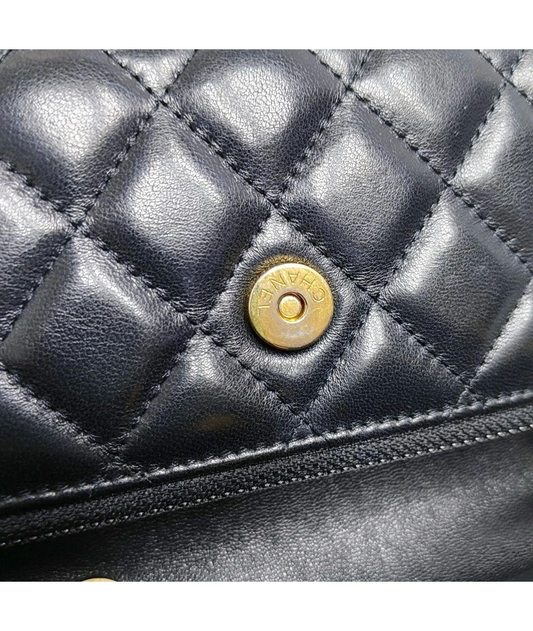 CHANEL Черная кожаная сумка через плечо, фото 8