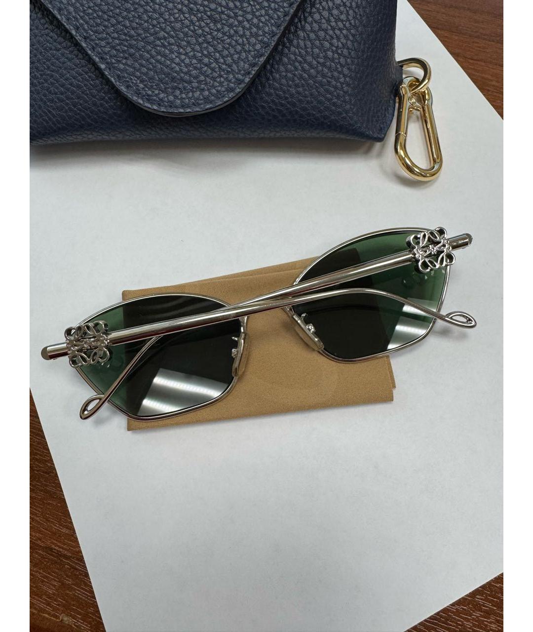 LOEWE Зеленые металлические солнцезащитные очки, фото 6