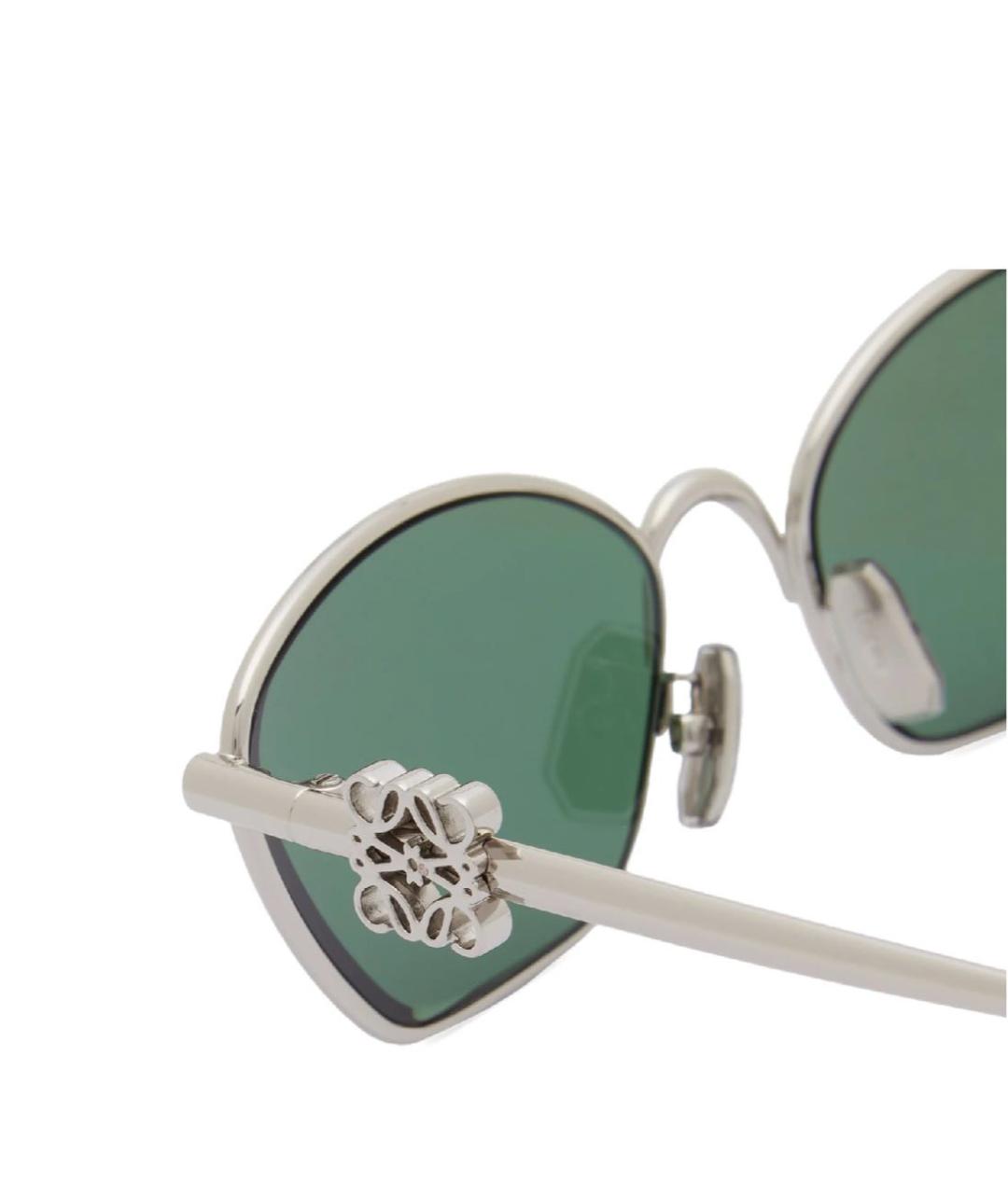LOEWE Зеленые металлические солнцезащитные очки, фото 3